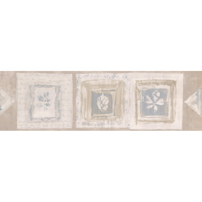  Bordure de papier peint à motif abstrait L 15 pi x l 7 po Rustic Squares