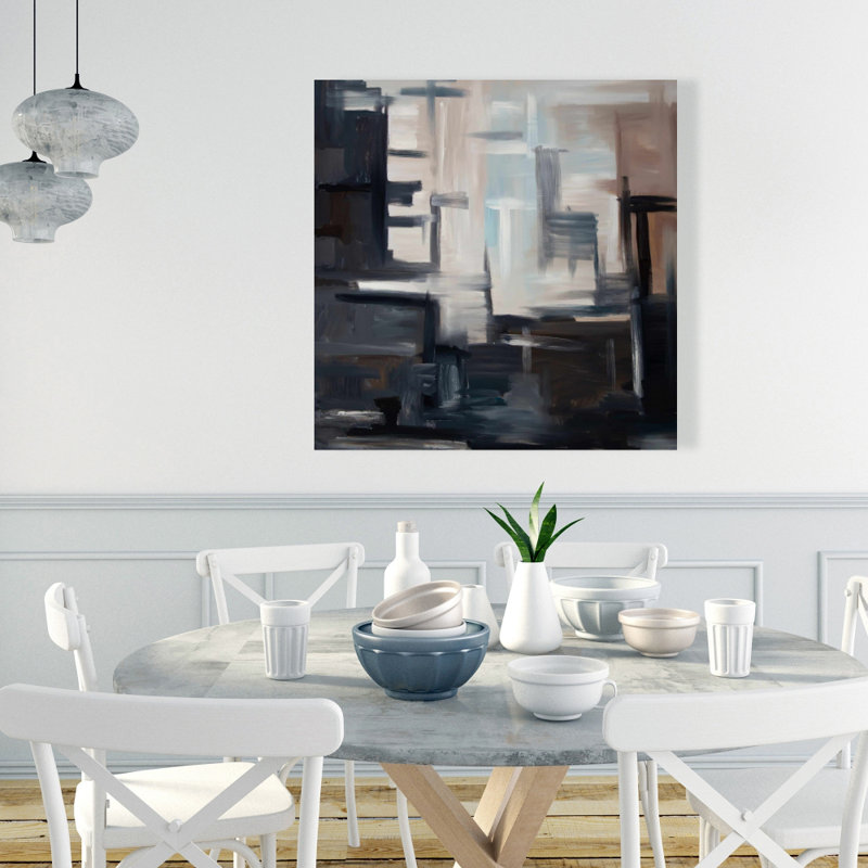Subtil - Brown Shapes Canvas for Stylish Home Decor