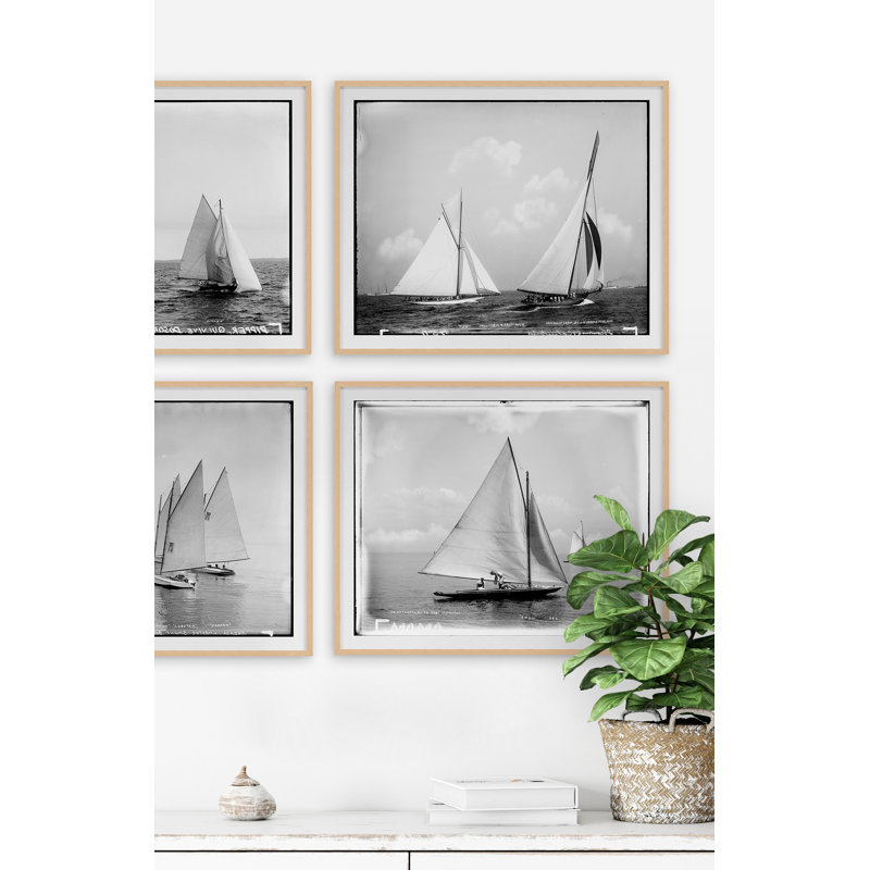 Open Seas 4 Print by THE Studio, Maple Framed, 20" H x 24" W
