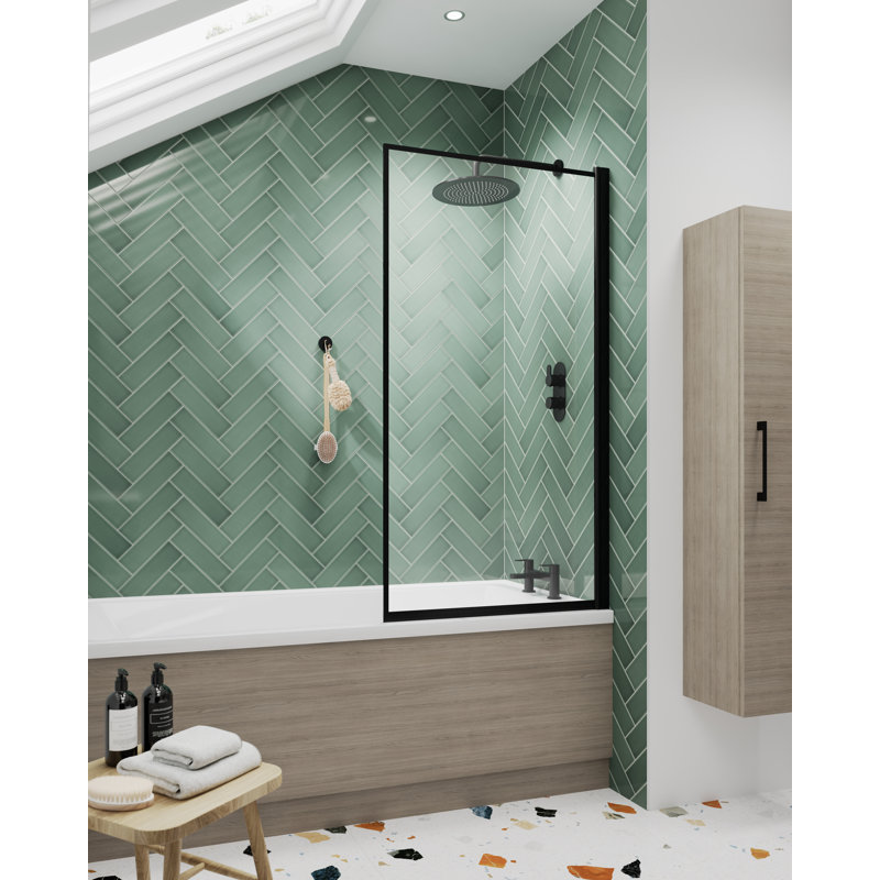 785mm W x 1435mm H Slab Framed Tub Door with Clear Glass