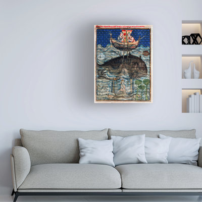 Unknown Artist Legendary Diving Of Alexander The Great, 14Th Century Canvas Art