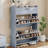 Shoe Cabinet with 2 Flip Drawers & Top Drawer, High-Gloss Hidden Entryway Shoe Storage Organizer-644522178-691230664