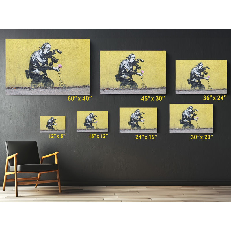 Impression d'art sur toile Banksy, H 16 po x l 24 po