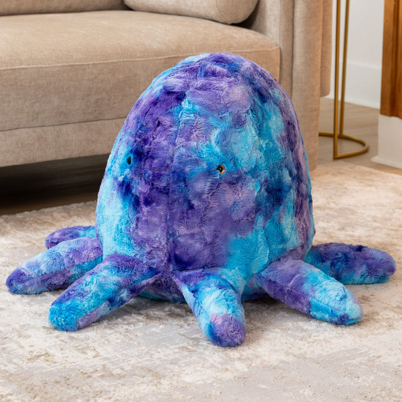 Raven-Symoné Huggy The Octopus Sea Buddy, Fausse fourrure bleue