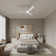 52" 3 - Blade Modern Ceiling Fan With Led Lights Remote App And Voice Control