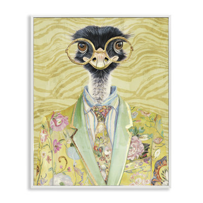 «Dandy Ostrich Portrait», estampe numérique, conception de Svetlana Aleynikova