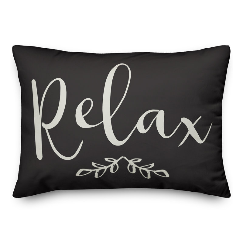 Outdoor Reversible Throw Pillow, Black