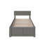 Lit plateforme en bois massif avec pied de lit et gigogne Amodio-1388976405-1388976407