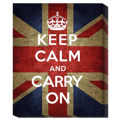 " Keep Calm And Carry On - Union Jack " by British Ministry Of Information