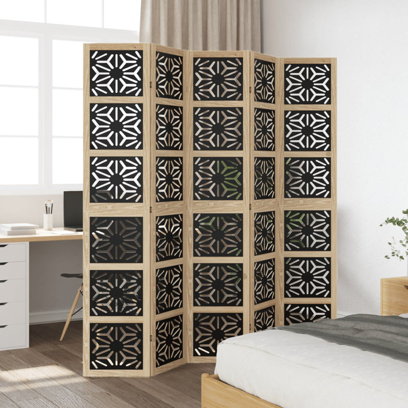 Cellestine Solid Wood Accent Room Divider, 200cm H x 180cm W