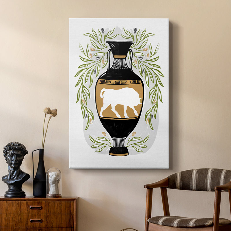 Vases grecs IV - galerie Cavas sur mesure, H 48 po x l 32 po