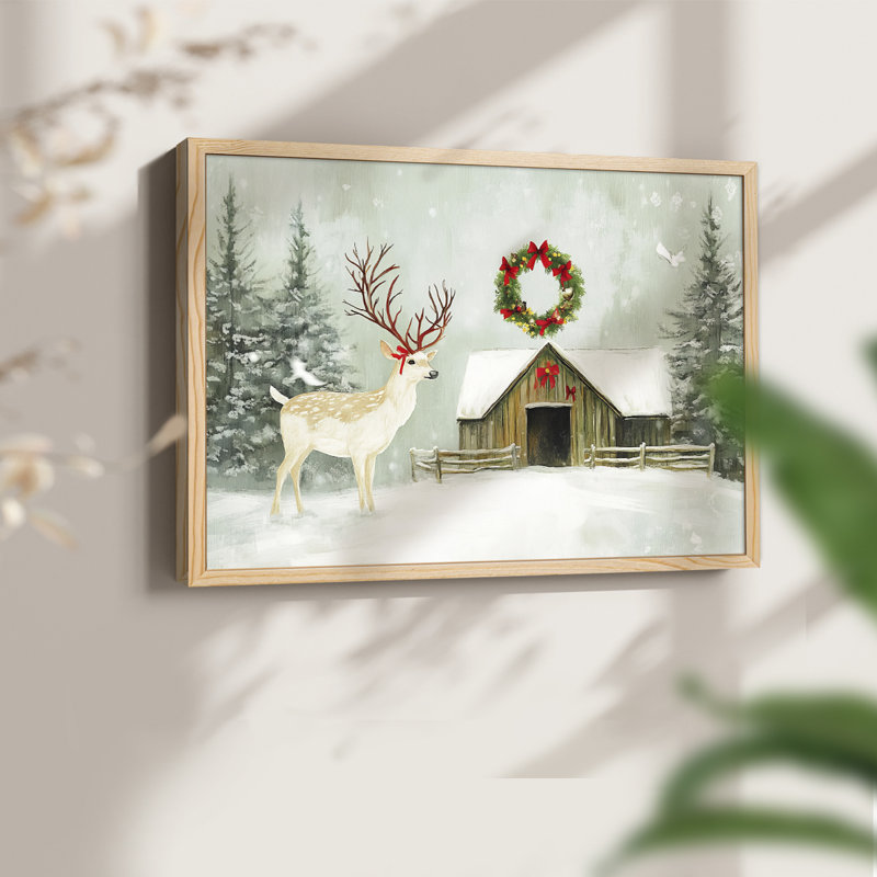 Chirstmas Art-CDLI -Framed Print - Restickable, H 8 po x l 10 po, Naturel