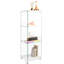 Vitrine 47,64 po x l 16,6 po x l 14,28 po en verre blanc, 1 porte et 3 tablettes, lumières DEL avec télécommande, convient au décor du centre commercial-121071795