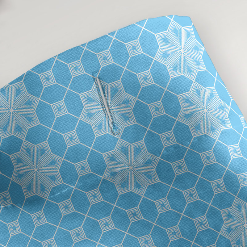 Rideau de douche simple en treillis Classic, Bleu sarcelle