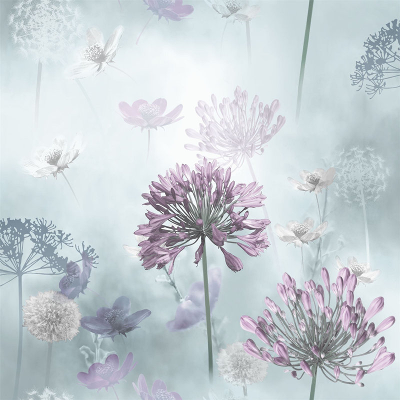  Spring Meadow Floral Wallpaper Duck Egg Multi Colour Country Style 697400