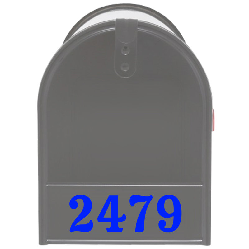 Plaque d'adresse de boîte aux lettres, Bleu, Oui
