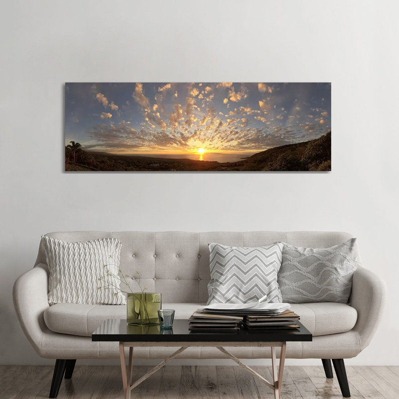 Sunset Over The Pacific Ocean, Kealakekua Bay, Kona Coast, Kona, Hawaii, USA by Panoramic Images - Wrapped Canvas Print