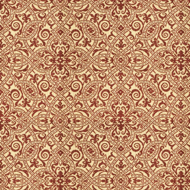 Guaranteed in Stock Fabric, Beige / Burgundy