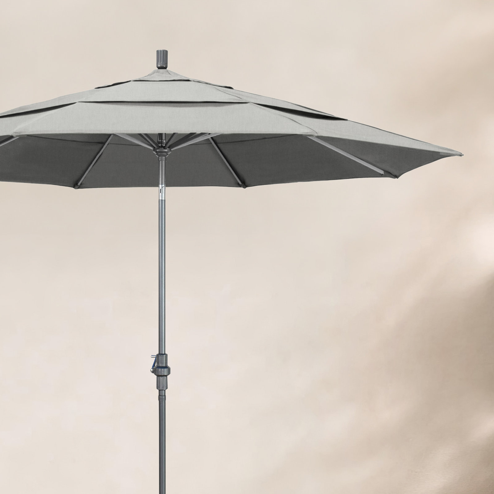 Broadmeade 11' Sunbrella® Umbrella, Hammertone Gray, Canvas Granite Sunbrella® Canvas