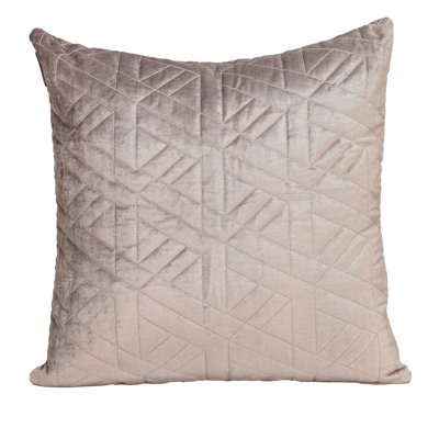 Parkland Collection Delta Transitional Quilted Taupe Throw Pillow