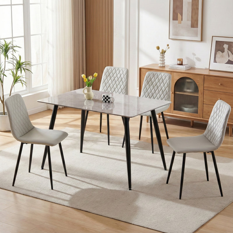 Argenta Dining Set, Light Grey