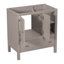 Base de meuble-lavabo 30 po seulement, structure en bois massif, armoire de rangement pour salle de bain avec portes et tiroirs, gris