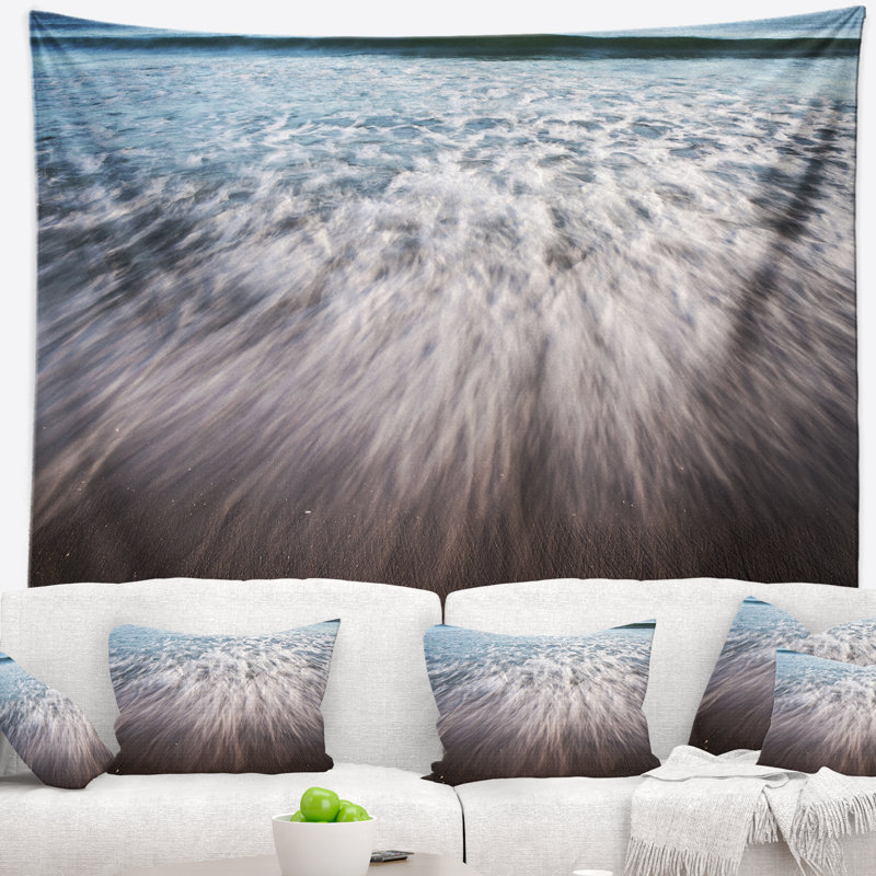 Tapisserie «Seascape Ocean Beach Water Motion», H 68 po x l 80 po