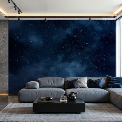 Papier peint adhésif pelez et collez étoiles du ciel nocturne, art de la Voie Lactée douce, art texturé auto-adhésif et amovible