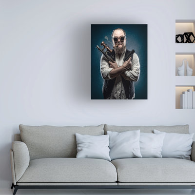 Petri Damsten Double Guns Canvas Art