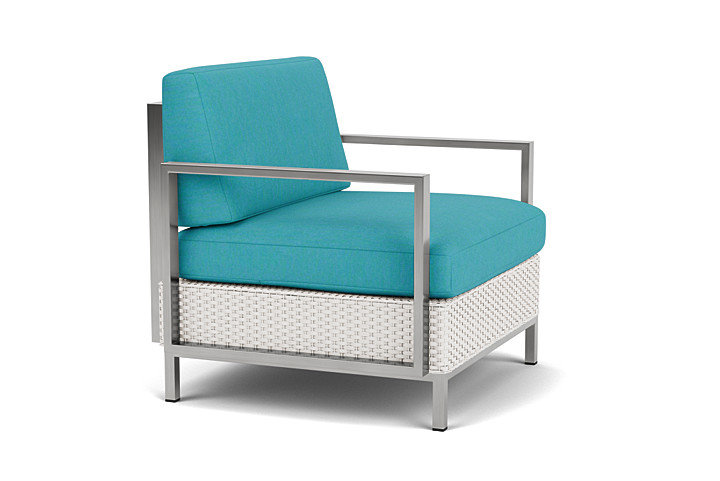 Elements Outdoor Lounge Chair, White, Cottage Pepper