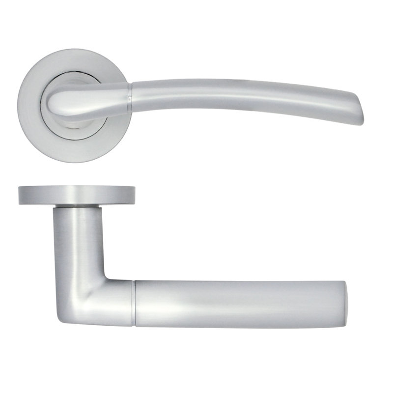 Single Dummy Door Handle, Satin Chrome