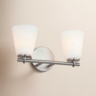 Rafaella 2 Light Frosted Dimmable Vanity Light