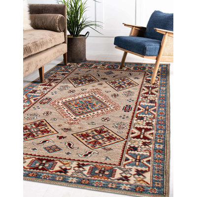 Yussef One-of-a-Kind 4'0" X 5'9" New Age Wool Area Rug Beige