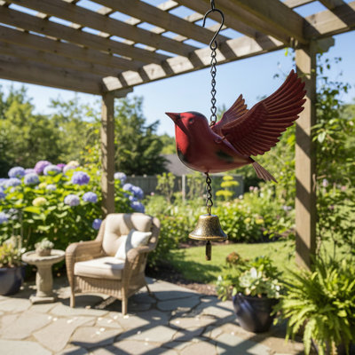 Metal Cardinal Wind Chime