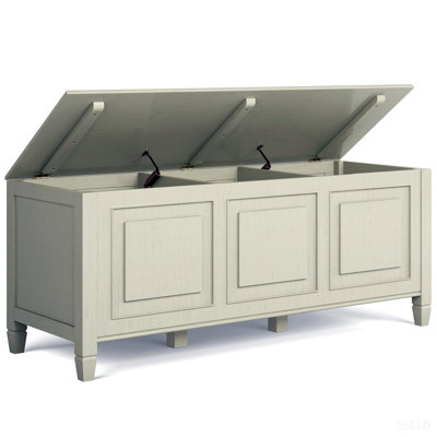 Coffre de rangement en bois massif de 51 po Connaught