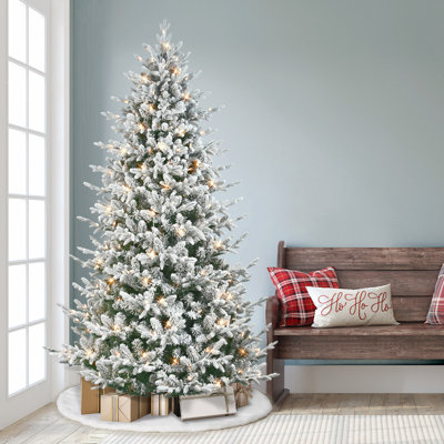 Arbre de Noël artificiel éclairé 7,5 pi