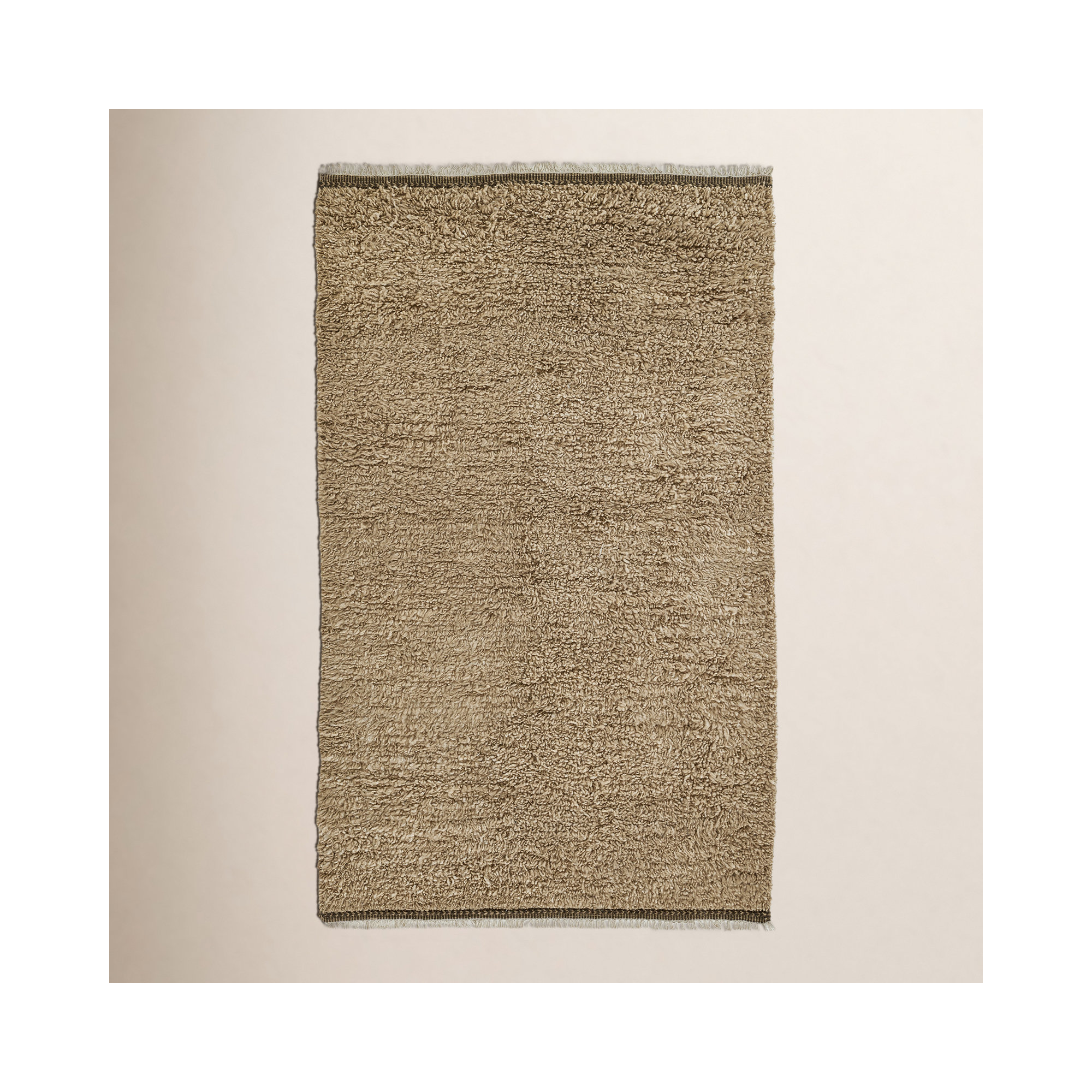Auckland Handmade Wool Brown Rug, Rectangle 5' x 8'