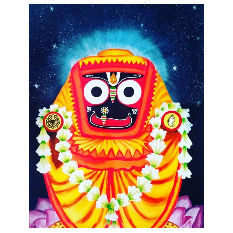 Shree Jagannath | Huile sur toile tendue | Par Shankar Kamila