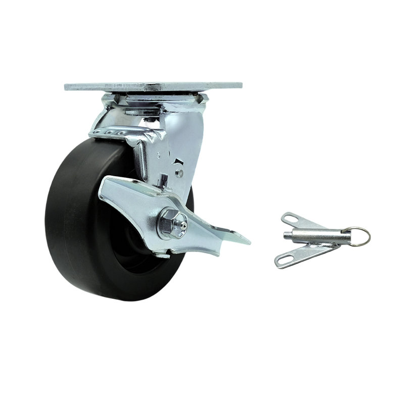 Polyolefin Caster with Roller Bearing and Brake