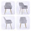 Ensemble de 2 chaises de salle à manger rembourrées, chaises d'appoint modernes à dossier moyen et chaises de cuisine-1008769394