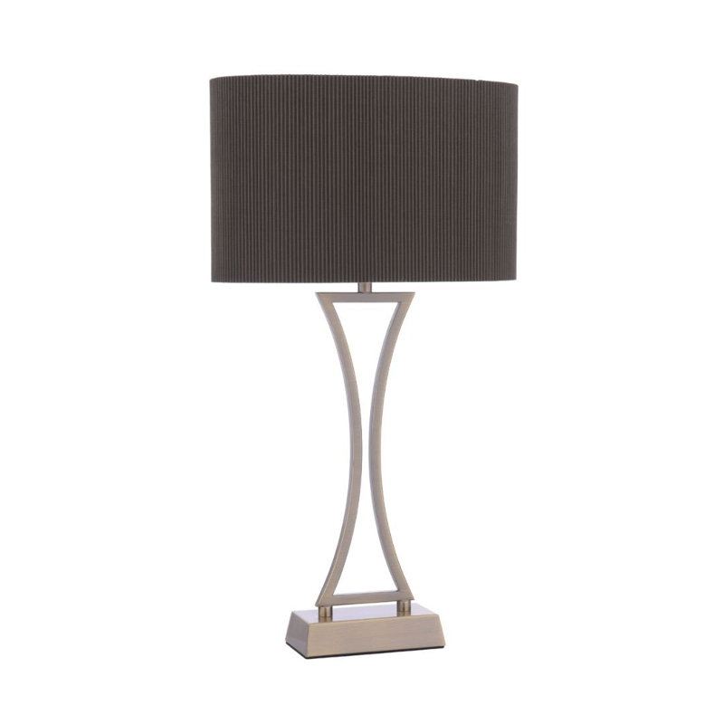 Metal Table Lamp, Gold, Brown