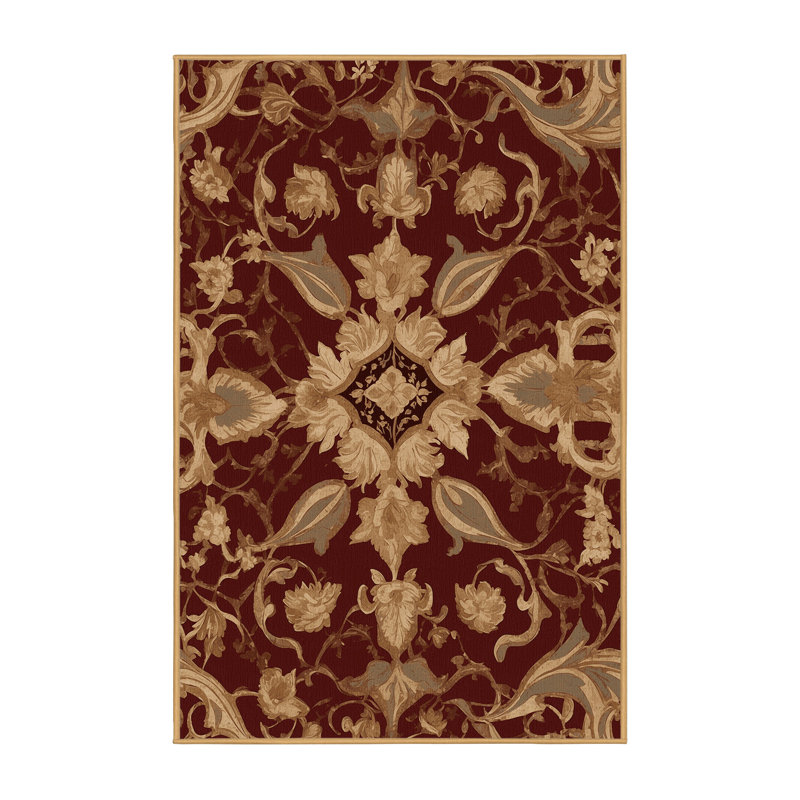 Stately Emblem Rug, Rectangle 5' x 8'