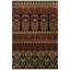 Tapis décoratif multicolore à motifs foncés et multicolores-888644779