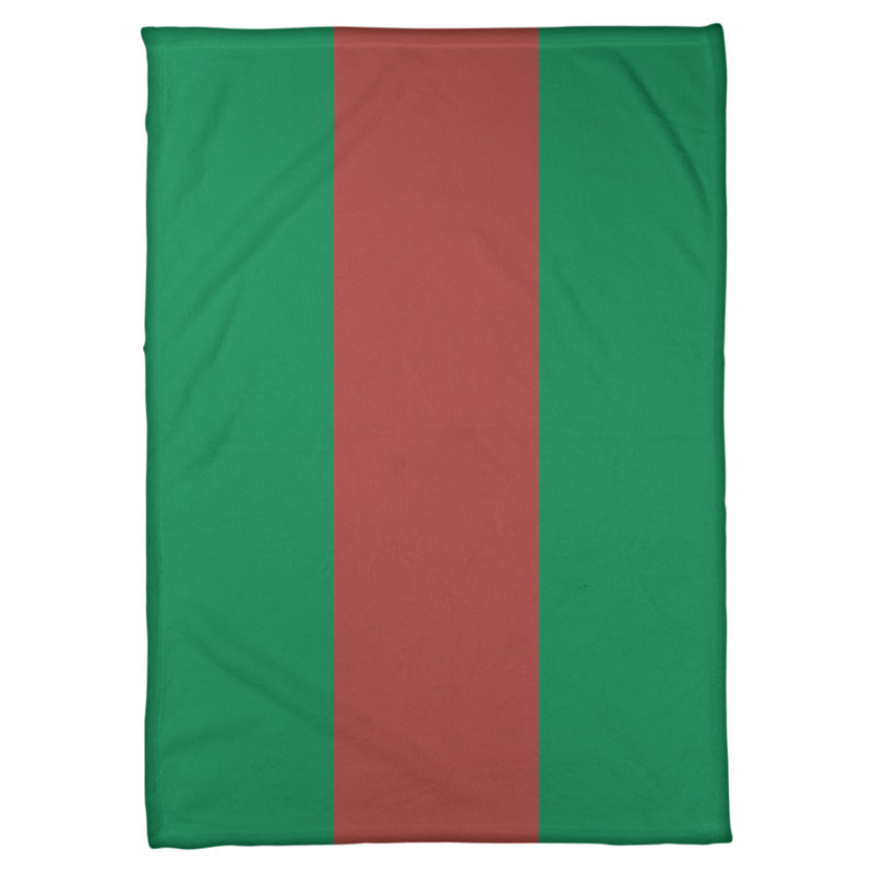 Couverture polaire basket Boston, l 50 po x L 60 po, Vert / Doré