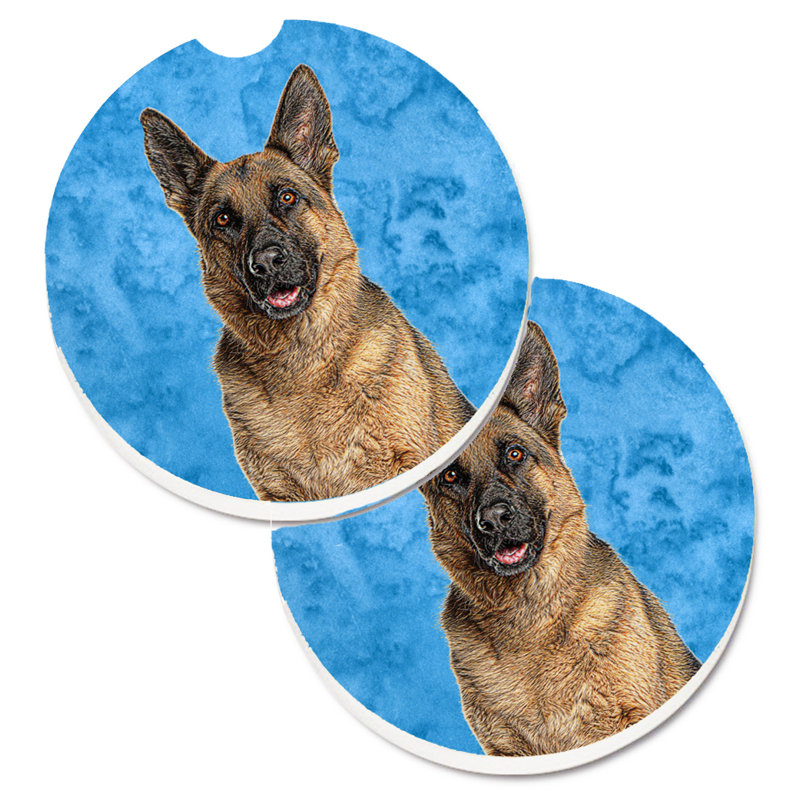 Sous-verre barbu collie voiture, Berger allemand