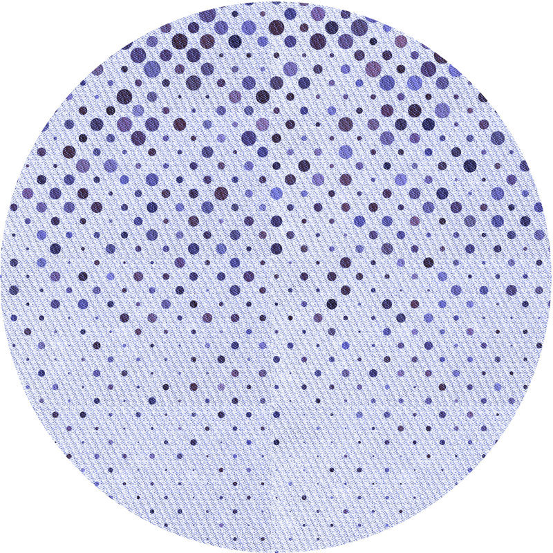 Tapis violet en laine, Rond 7 pi