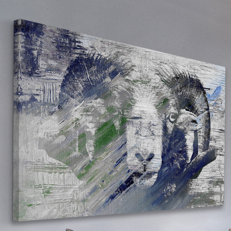 «Ram In Charge» par Parvez Taj, reproduction d'art sur toile tendue, H 24 po x l 36 po x P 1,5 po