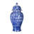 Jonah Ginger Jar, Speckled-Circular Patterns, Blue-White Porcelain 20 Inch