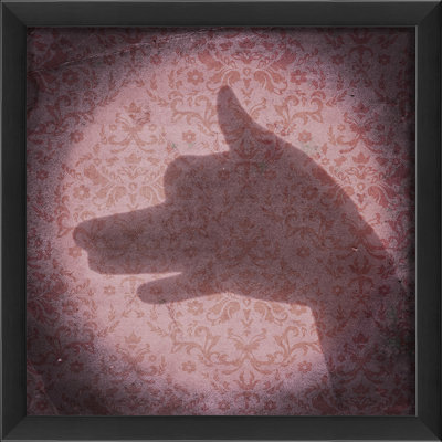 Shadow Puppet Dog Framed Photographic Print