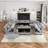 Bernel 130" Wide Chenille Modular Sectional with Ottoman-1615613